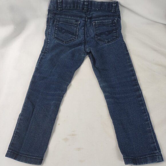 Old Navy Girls Toddler Skinny Blue Jeans Distressed Adjustable Waist Sz 3T - Picture 3 of 5